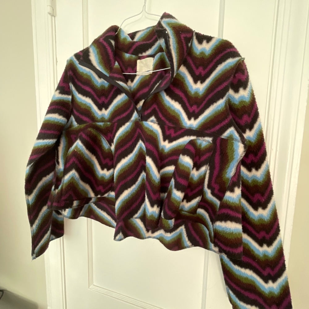 Urban Outfitters fleece zip up small boho